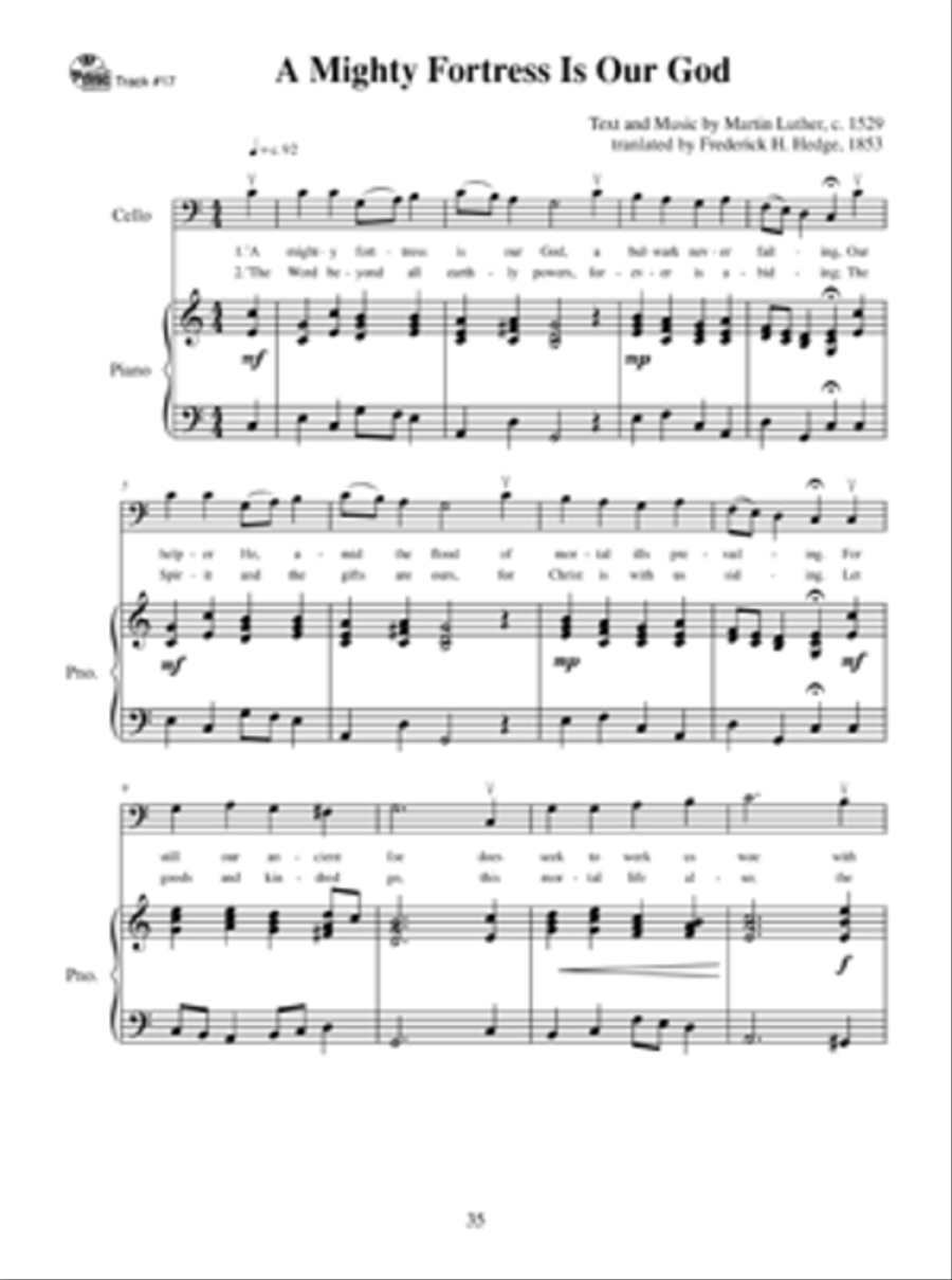 Hymns & Gospel Tunes for Cello & Piano Piano Accompaniment scores gallery preview page 4
