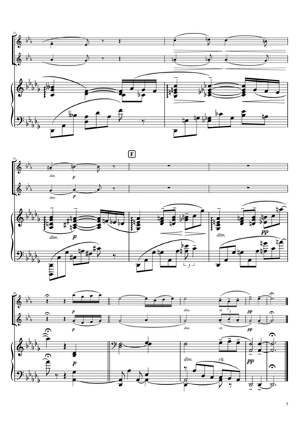 "Variation 18 from Rhapsody on a Theme of Paganini" Piano trio / tenor sax duet