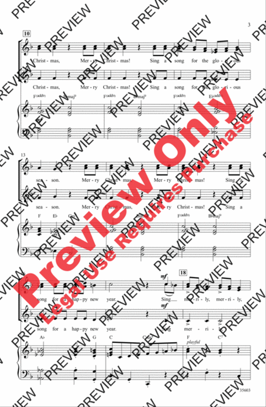 Merry Christmas, Merry Christmas Women's Choir scores gallery preview page 3
