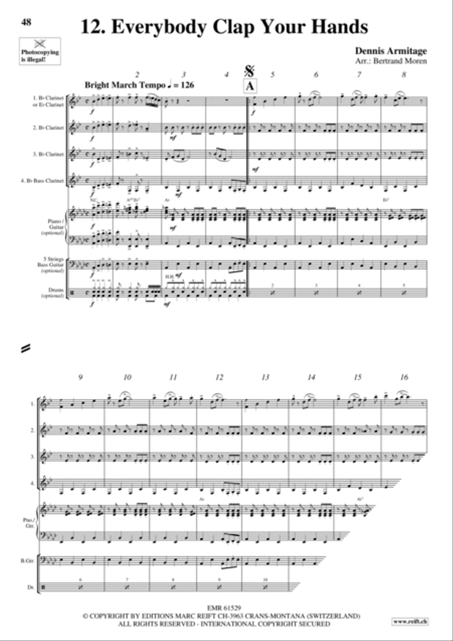 Beer Party Clarinet Quartet scores gallery preview page 14
