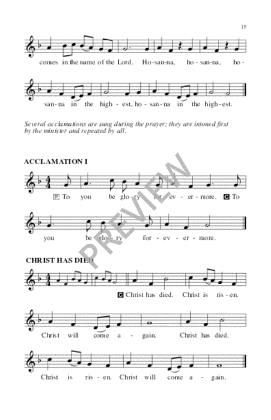 Tree of Life Setting, Holy Communion - Assembly edition Unison Choir scores gallery preview page 16