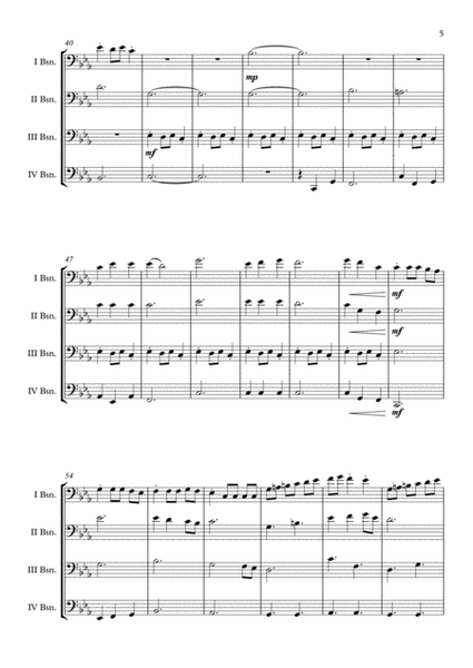 "Carol Of The Bells" (Pentatonix Style) Bassoon Quartet arr. Adrian Wagner image number null