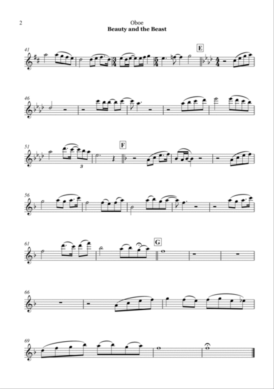 Beauty And The Beast Piano scores gallery preview page 2