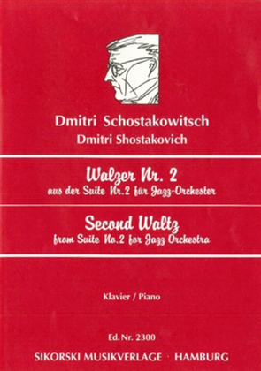 Book cover for Second Waltz (from Suite No. 2 for Jazz Orchestra)