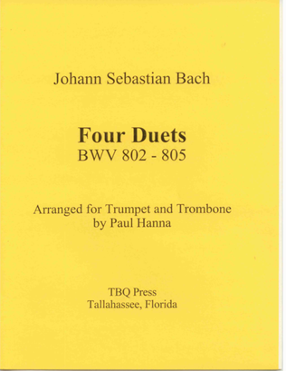 Book cover for Four Duets, BWV 802-805