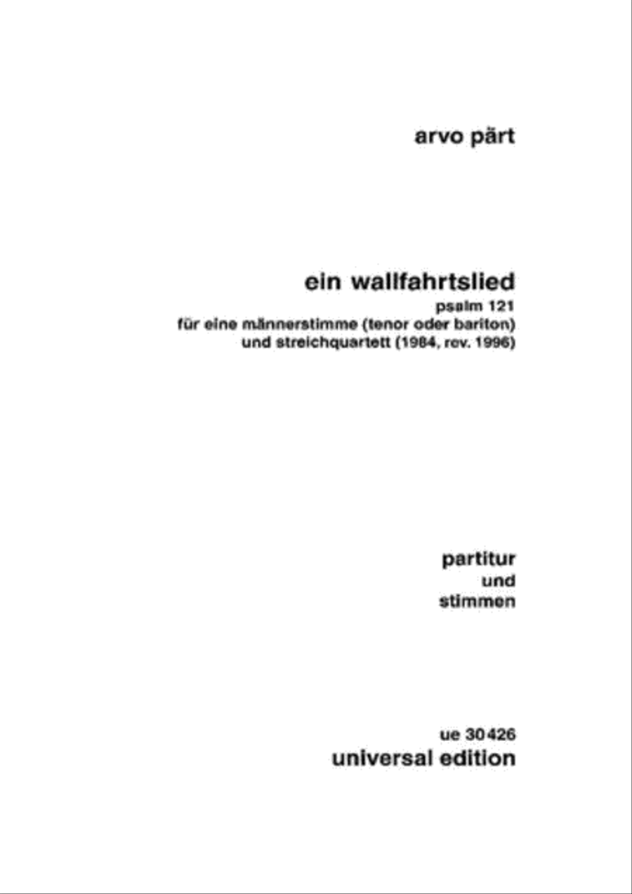 Wallfahrtslied Chamber Music scores gallery preview page 1