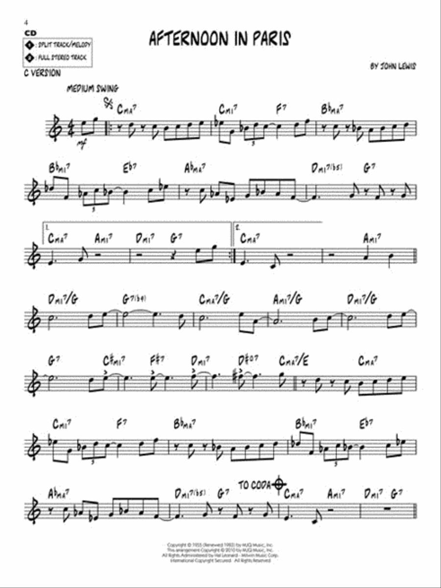 Modern Jazz Quartet Favorites Modern Jazz Quartet Favorites Jazz Ensemble scores gallery preview page 4