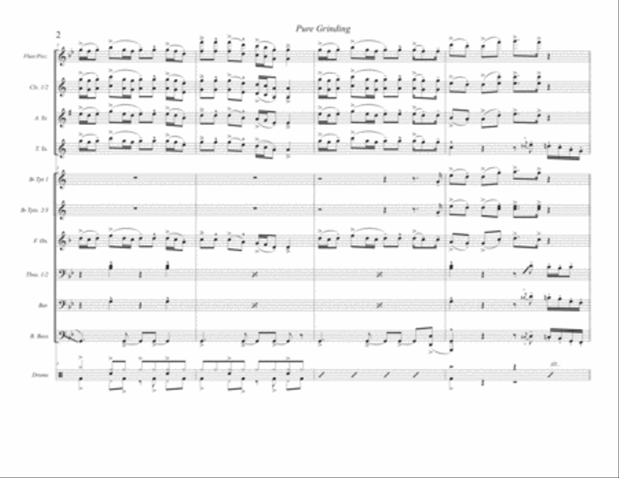 Pure Grinding Pure Grinding Marching Band scores gallery preview page 2