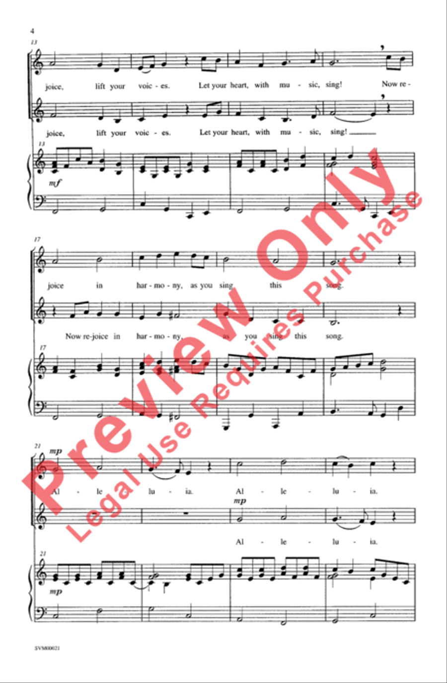 Sing Alleluia 2-Part scores gallery preview page 3