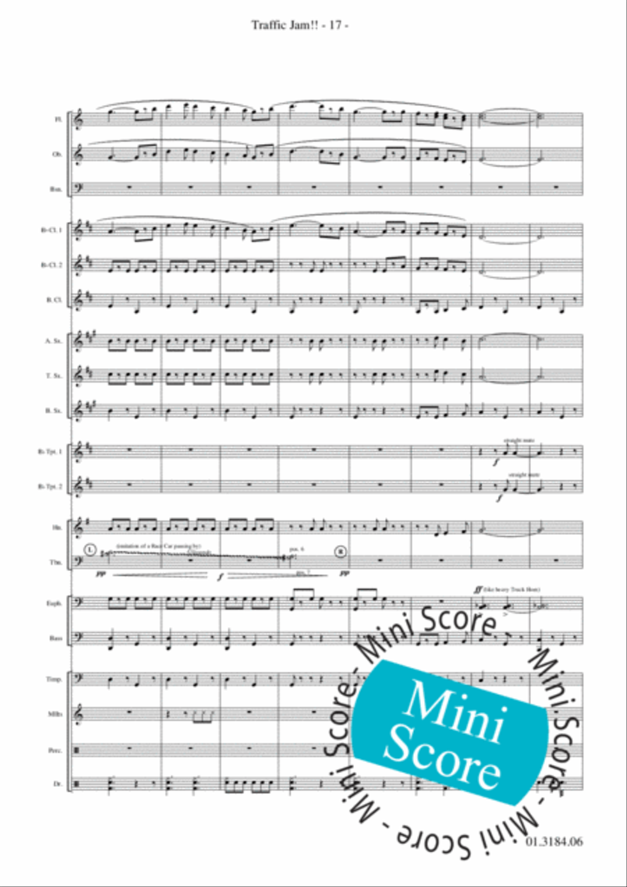 Traffic Jam!! Concert Band scores gallery preview page 21
