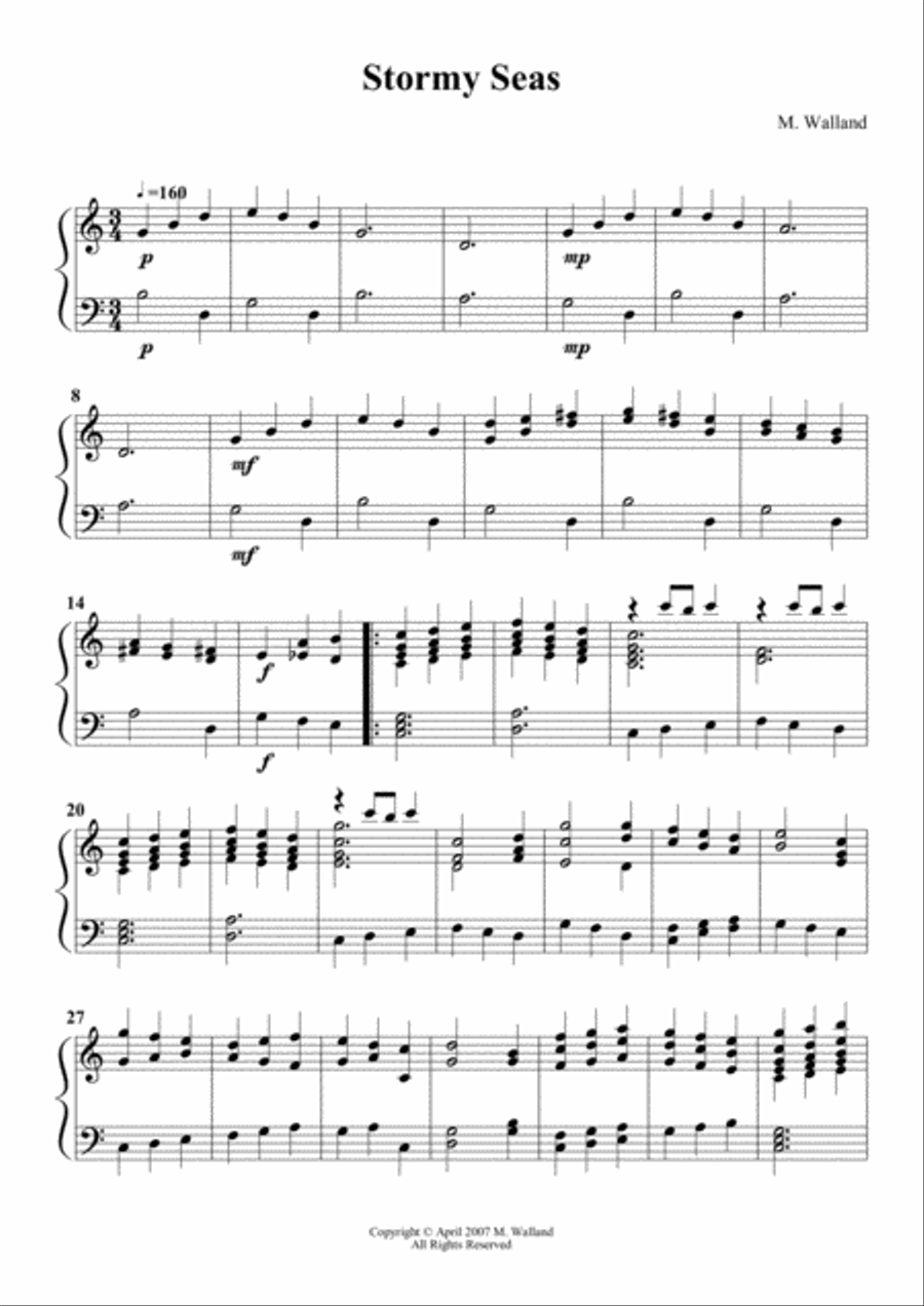 Stormy Seas Handbell Choir scores gallery preview page 1