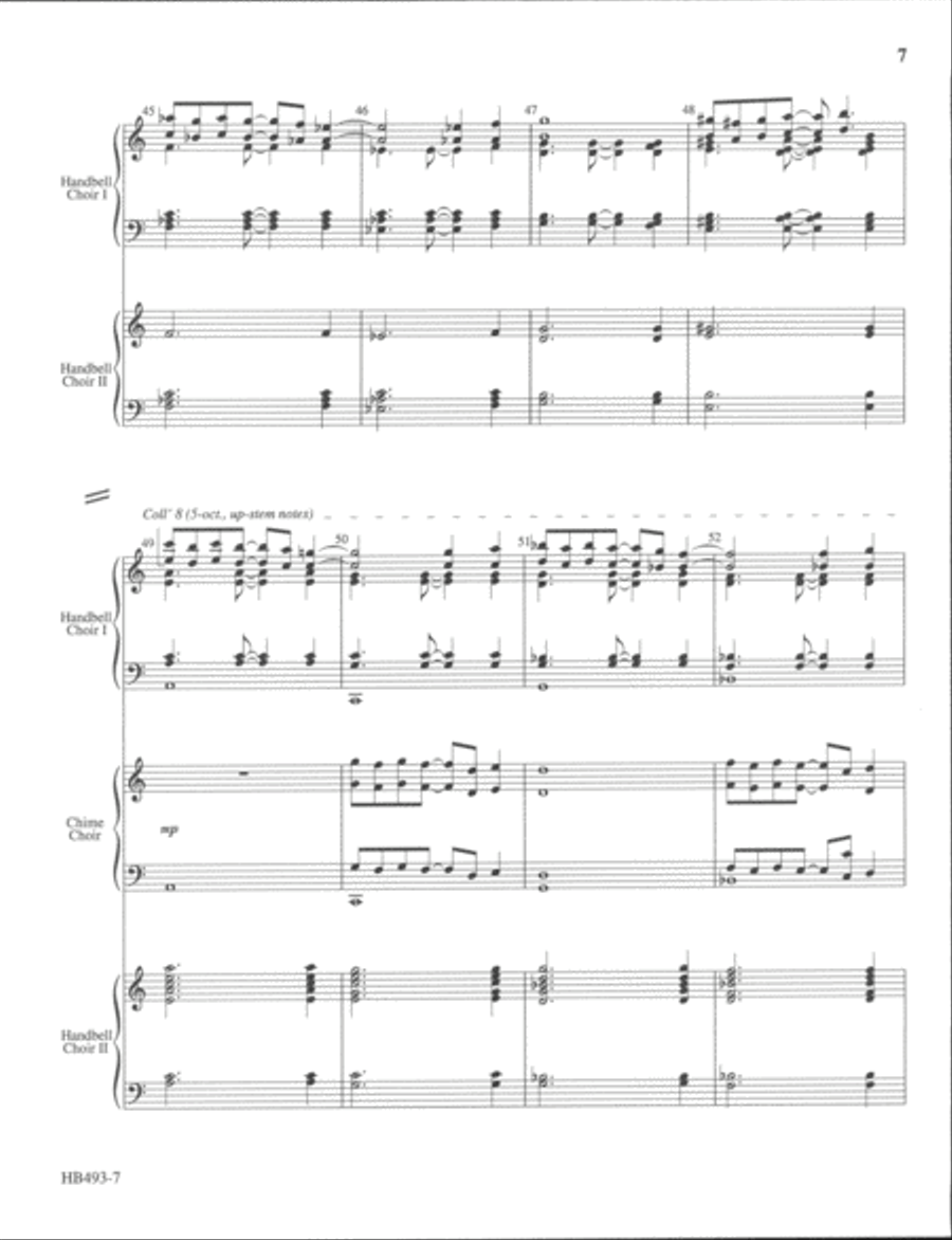The Light of the World - full score Handbell Choir scores gallery preview page 7