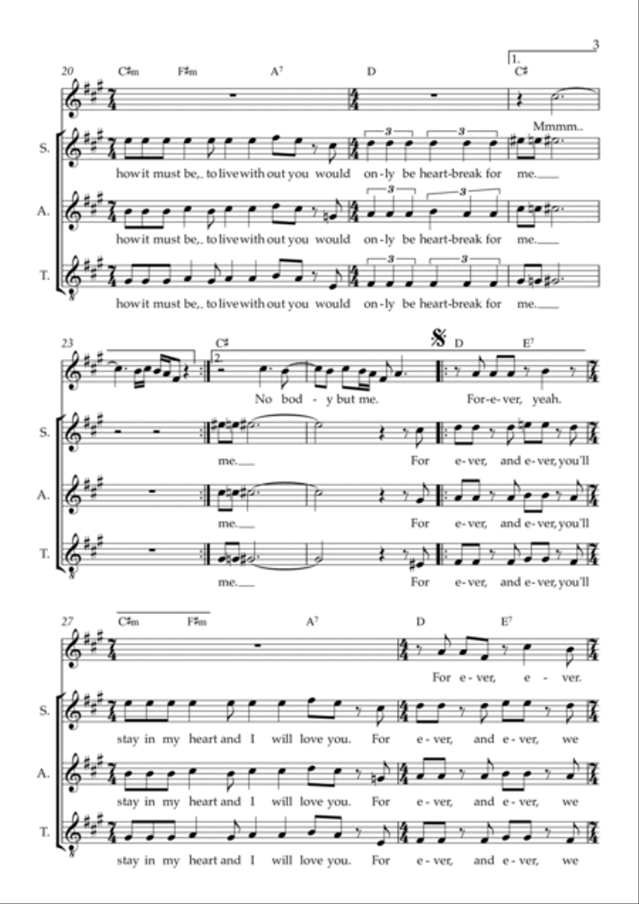 I Say A Little Prayer 3-Part scores gallery preview page 3