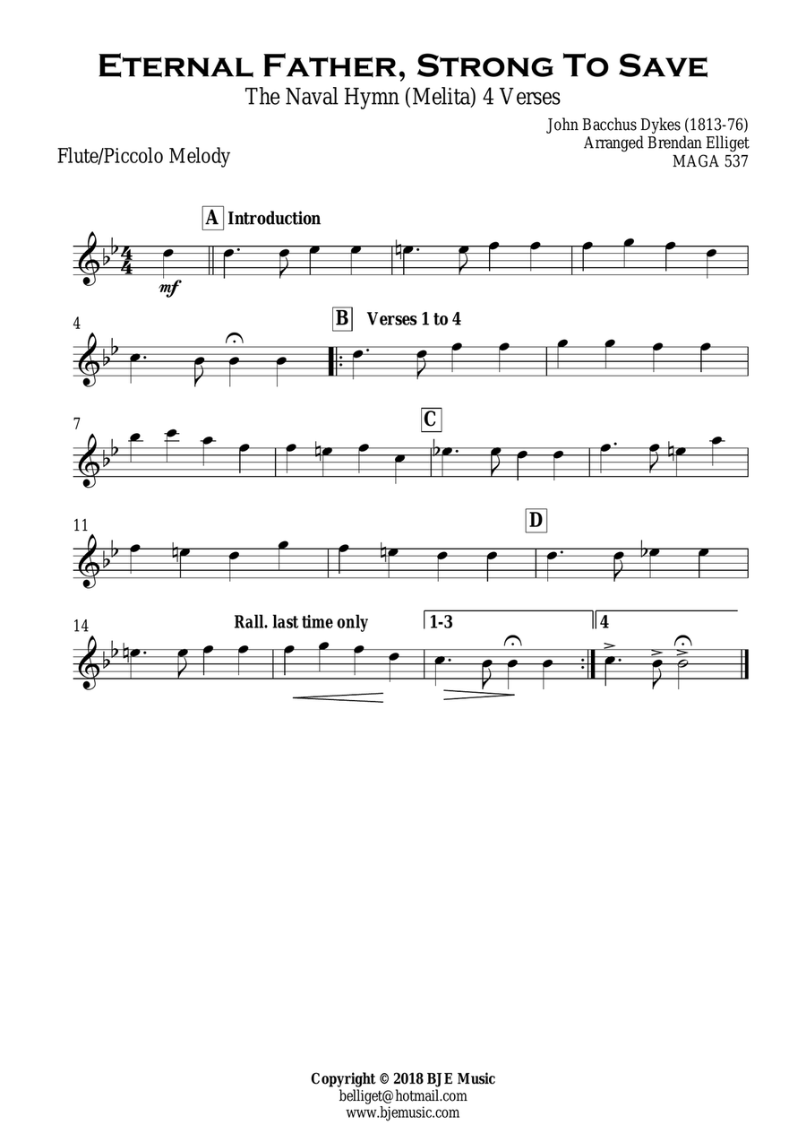 Eternal Father, Strong To Save - The Naval Hymn (Melita) - Concert Band/Orchestra Concert Band scores gallery preview page 3