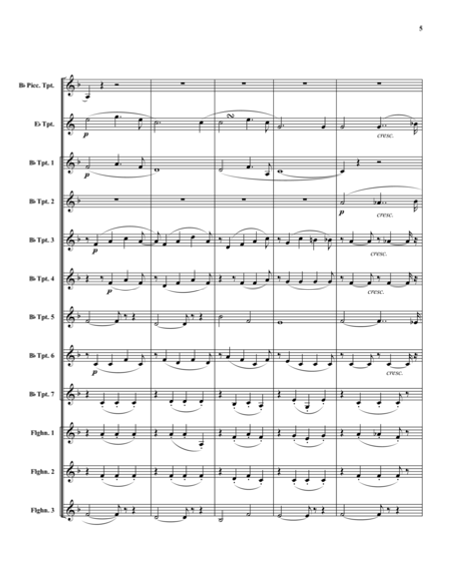 Elsa's Procession to the Cathedral Flugelhorn scores gallery preview page 5