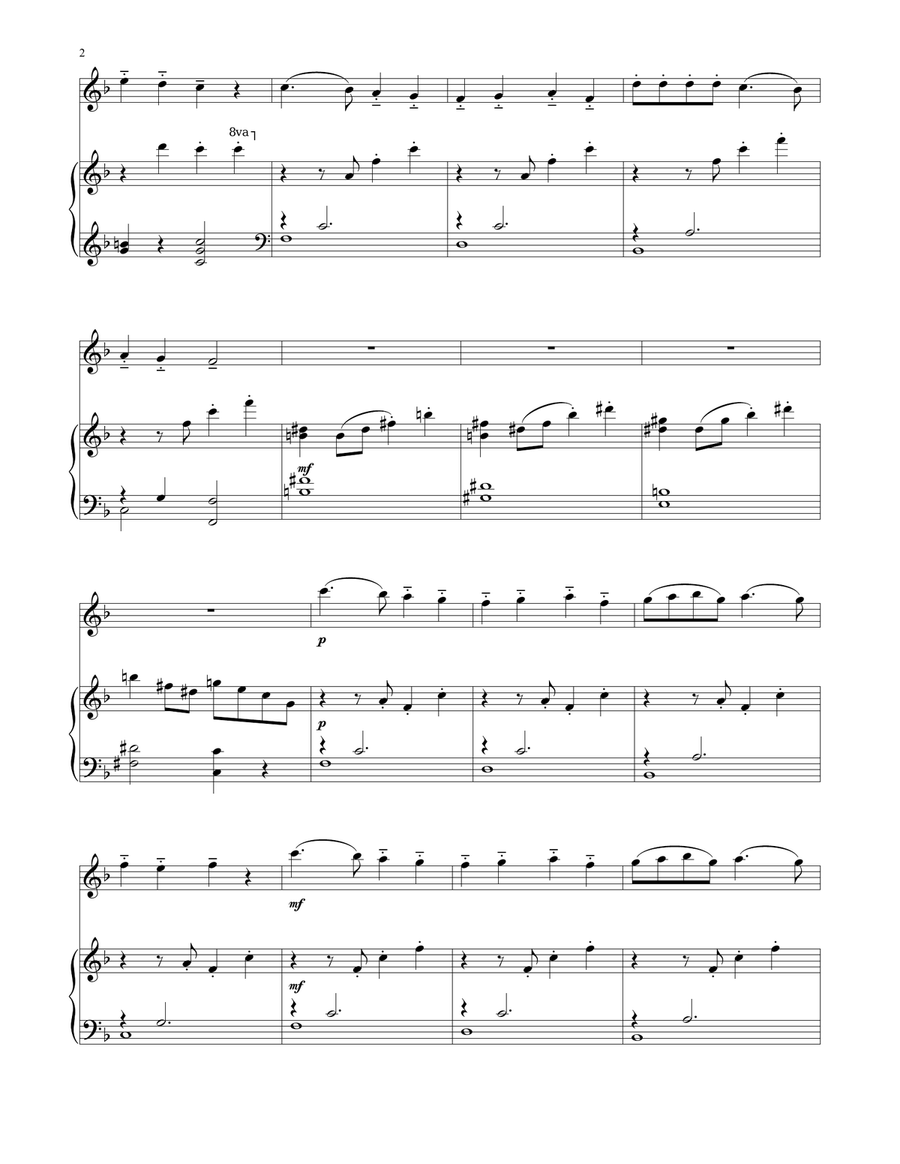 Deck The Hall Flute Solo scores gallery preview page 2