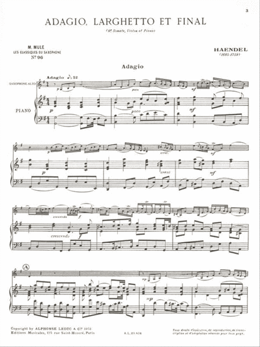 Pieces Celebres Vol.1 (saxophone-alto & Piano) Saxophone scores gallery preview page 2