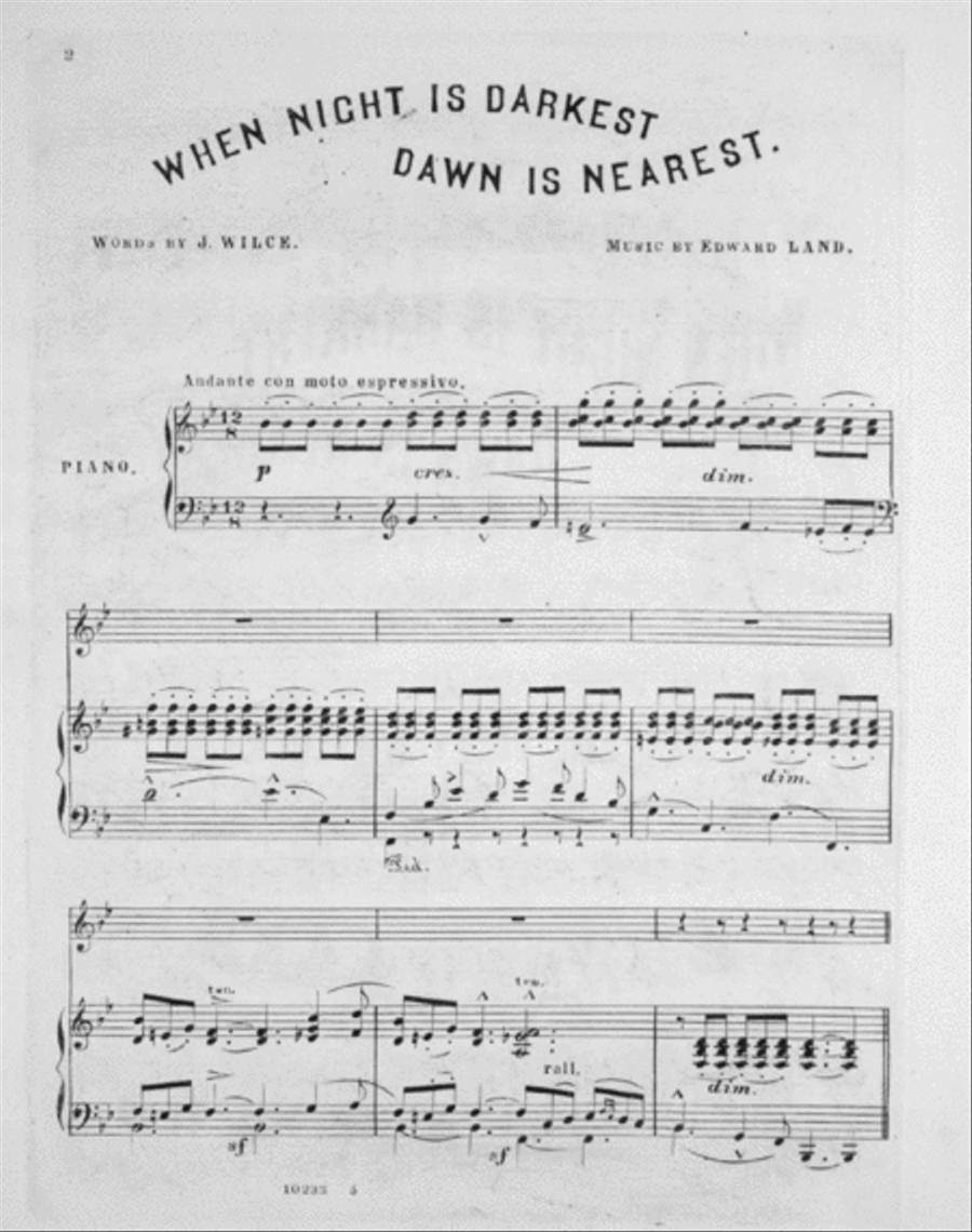 When Night is Darkest Dawn is Nearest. Song Voice scores gallery preview page 2