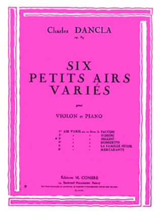 Book cover for Air varie No. 3 sur un theme de Bellini Op. 89