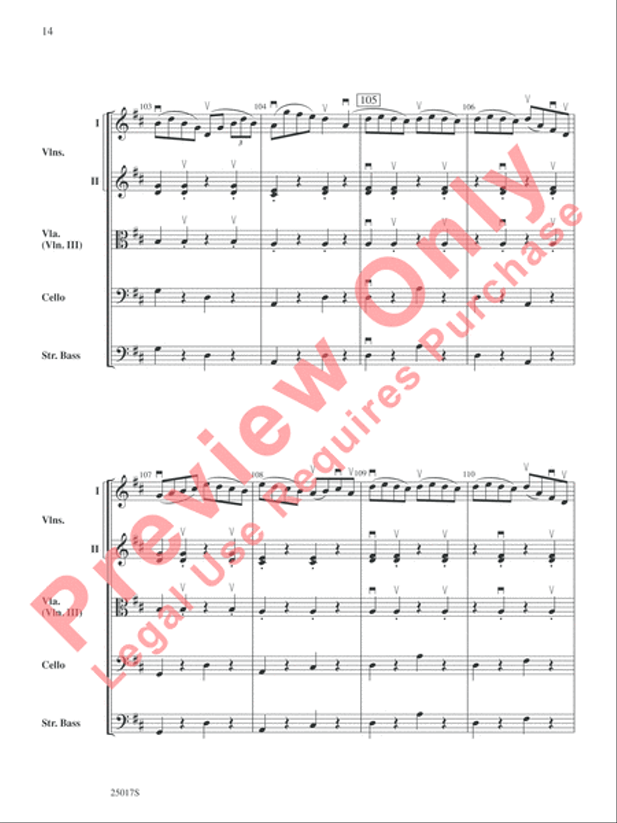 Harry at Hogwarts, Themes from Harry Potter and the Goblet of Fire String Orchestra scores gallery preview page 15