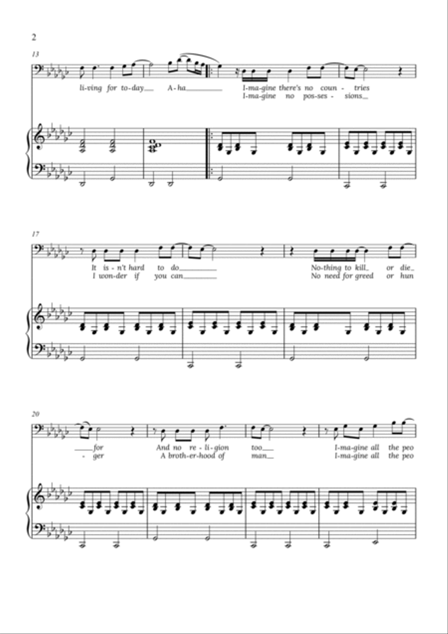 Imagine Imagine Voice Solo scores gallery preview page 2