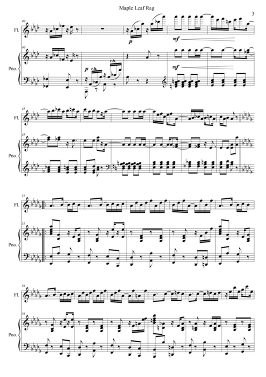 Maple Leaf Rag - Flute & Piano (score & parts) image number null