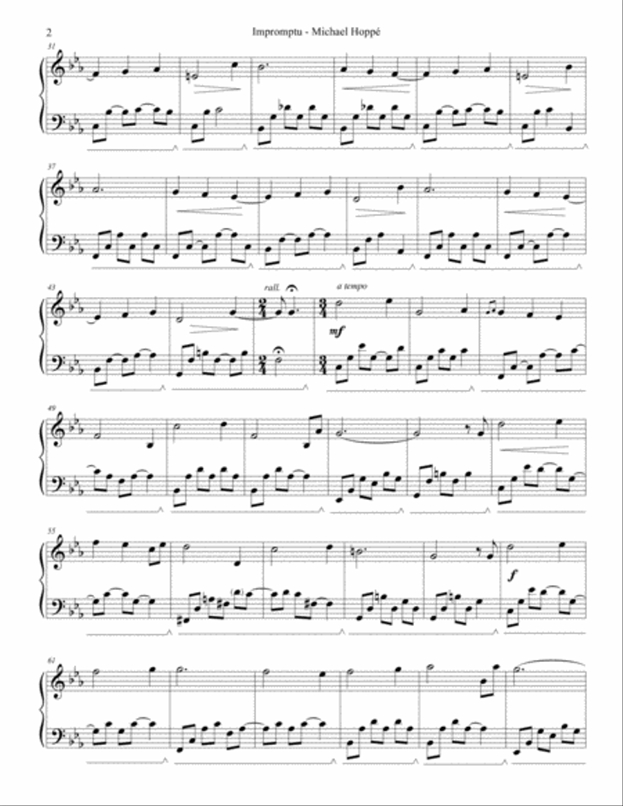 Impromptu Piano Solo scores gallery preview page 2