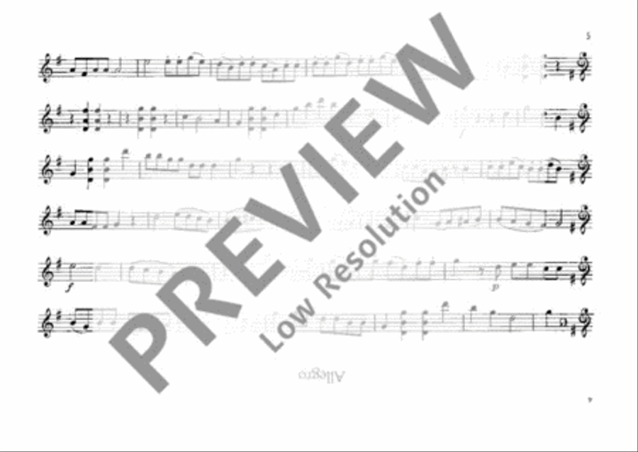 Vier Spiegelkanons Violin scores gallery preview page 6