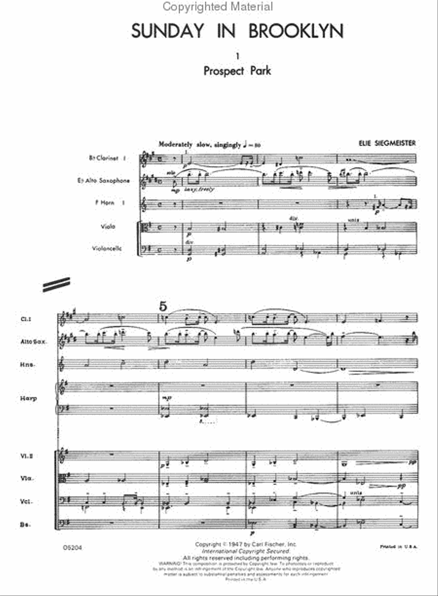Sunday In Brooklyn Orchestra scores gallery preview page 2