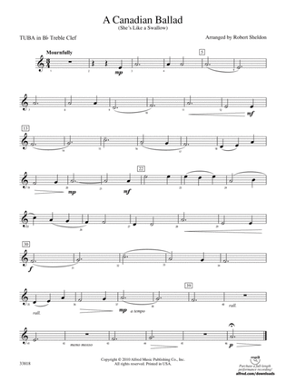 A Canadian Ballad: (wp) B-flat Tuba T.C.