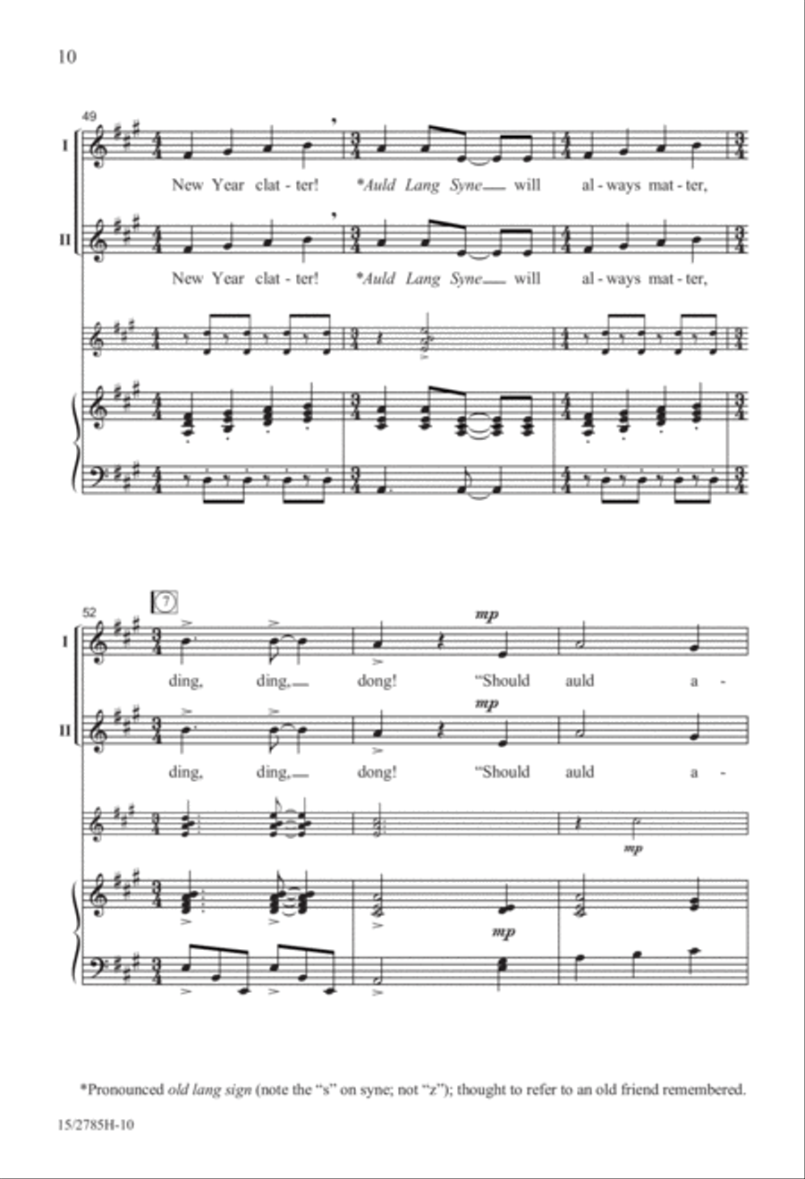 Ringing in the New Year 2-Part scores gallery preview page 11