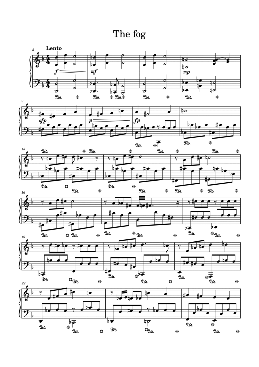 The Fog Piano Solo scores gallery preview page 1