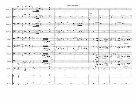Overture to Nabucco arranged for tuba ensemble with percussion image number null