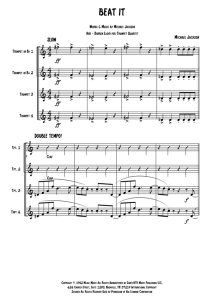 Beat it - Trumpet Quartet image number null