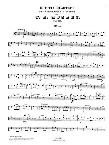 String Quartet in G major, K. 156