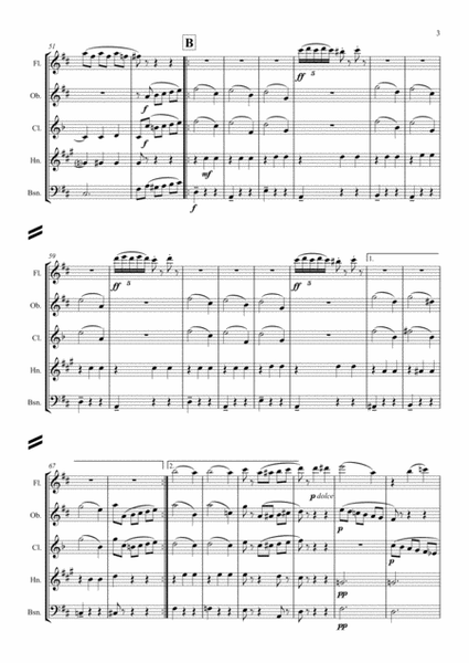 Tchaikovsky: Casse-Noisette: Nutcracker Suite III. Valse des Fleurs - wind quintet image number null
