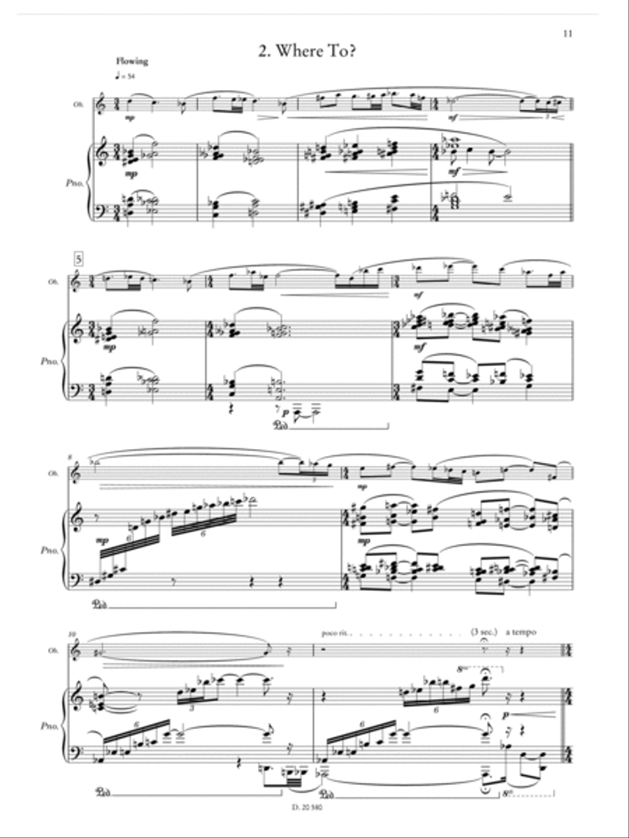 Decisions fur Oboe (Klarinette) und Klavier Clarinet scores gallery preview page 3
