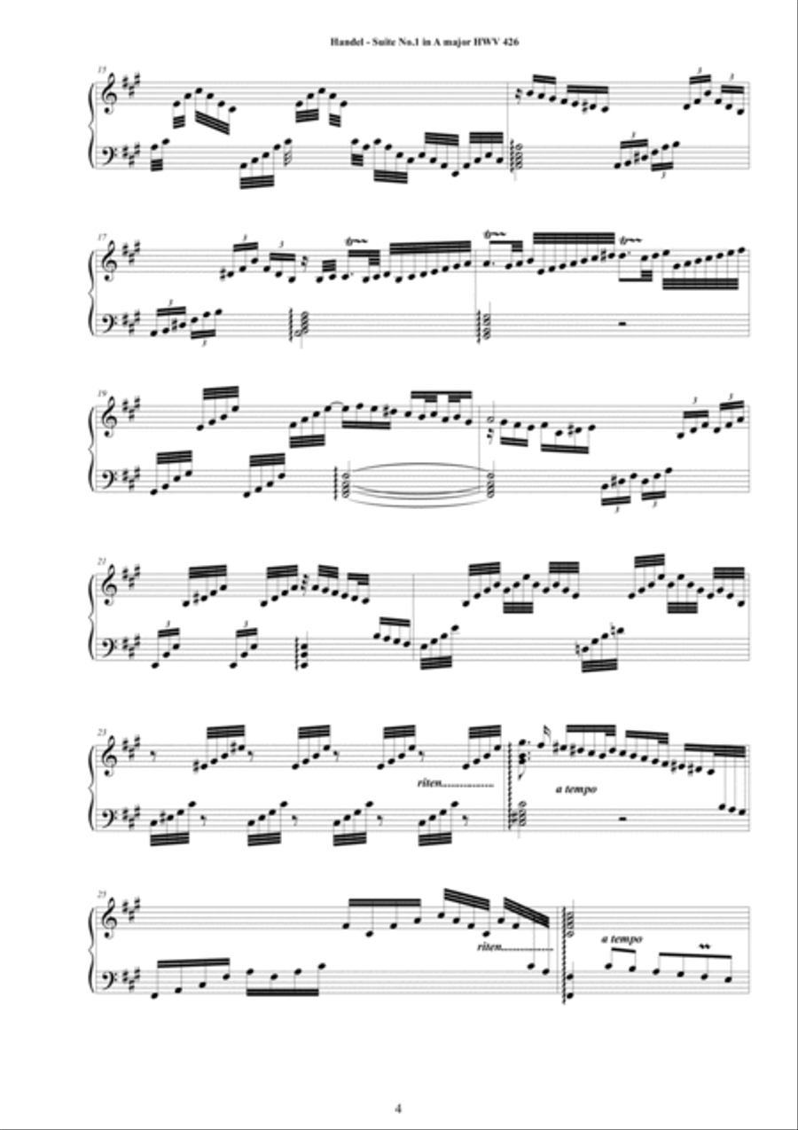 Handel - 8 Great Piano Suites HWV 426-433 - Complete Scores Piano Solo scores gallery preview page 4