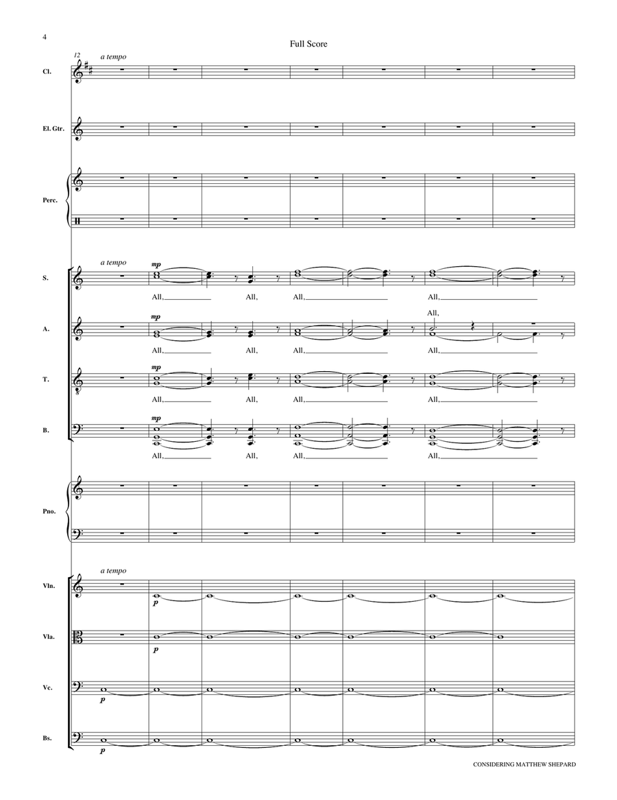 Considering Matthew Shepard - Score Choir scores gallery preview page 4