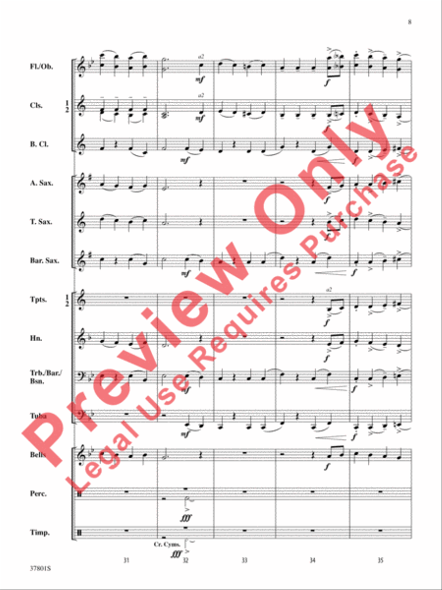You'd Better Watch Out! Concert Band scores gallery preview page 9