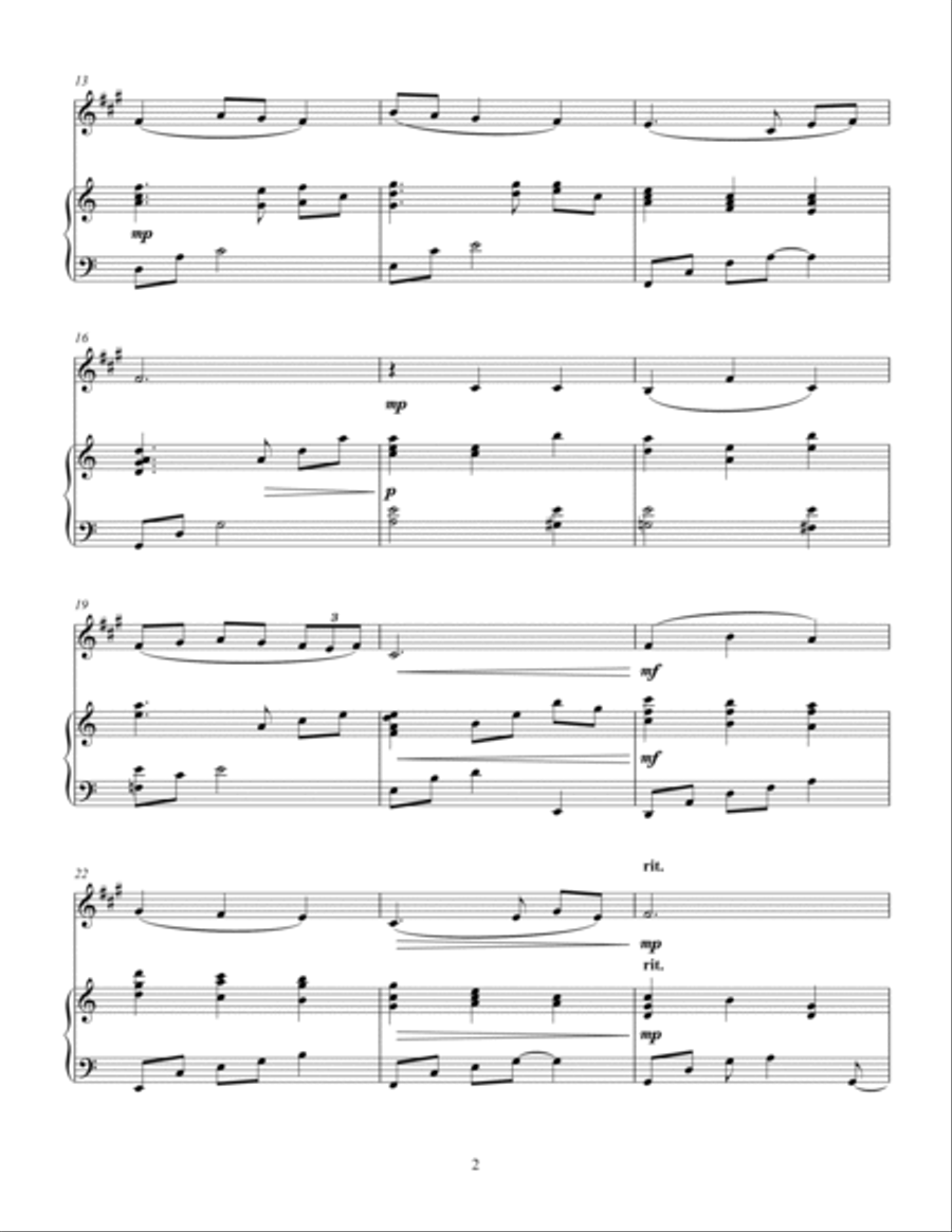 Korean Folk Song - Eommaya, Nunaya (Dear Mom, Dear Sister) Version 1 Alto Saxophone scores gallery preview page 2