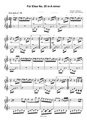 Für Elise No. 25 in A minor