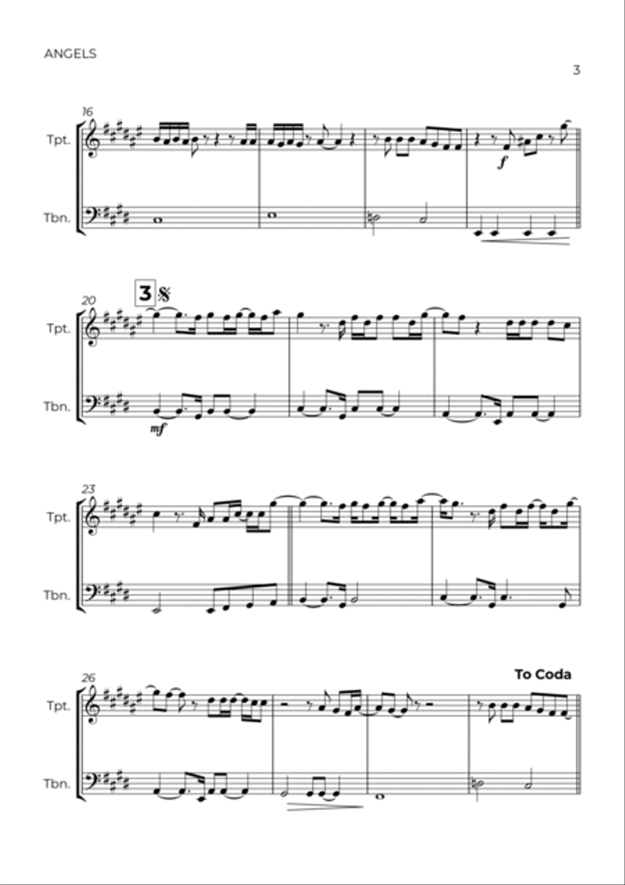 Angels Brass Duet scores gallery preview page 3