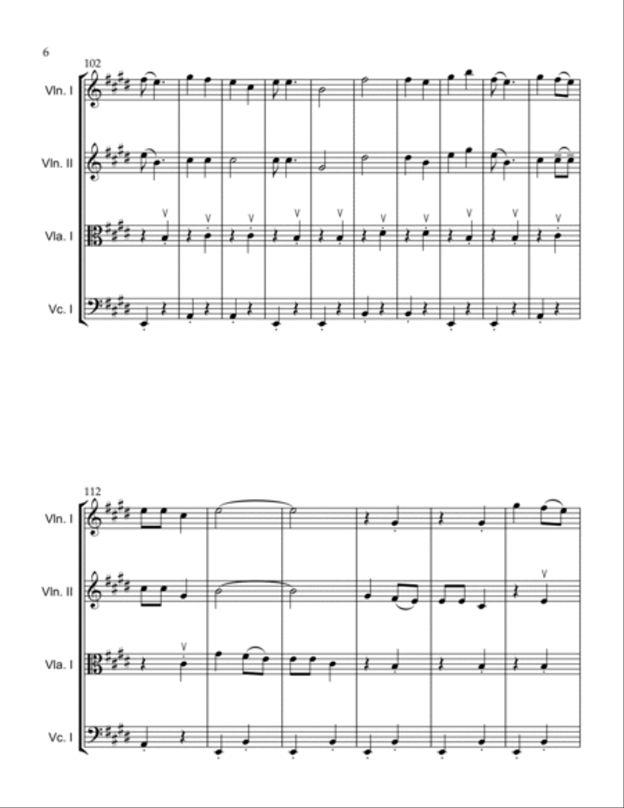 Down To The River To Pray String Quartet scores gallery preview page 6
