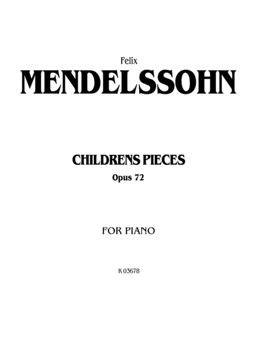 Children's Pieces, Op. 72
