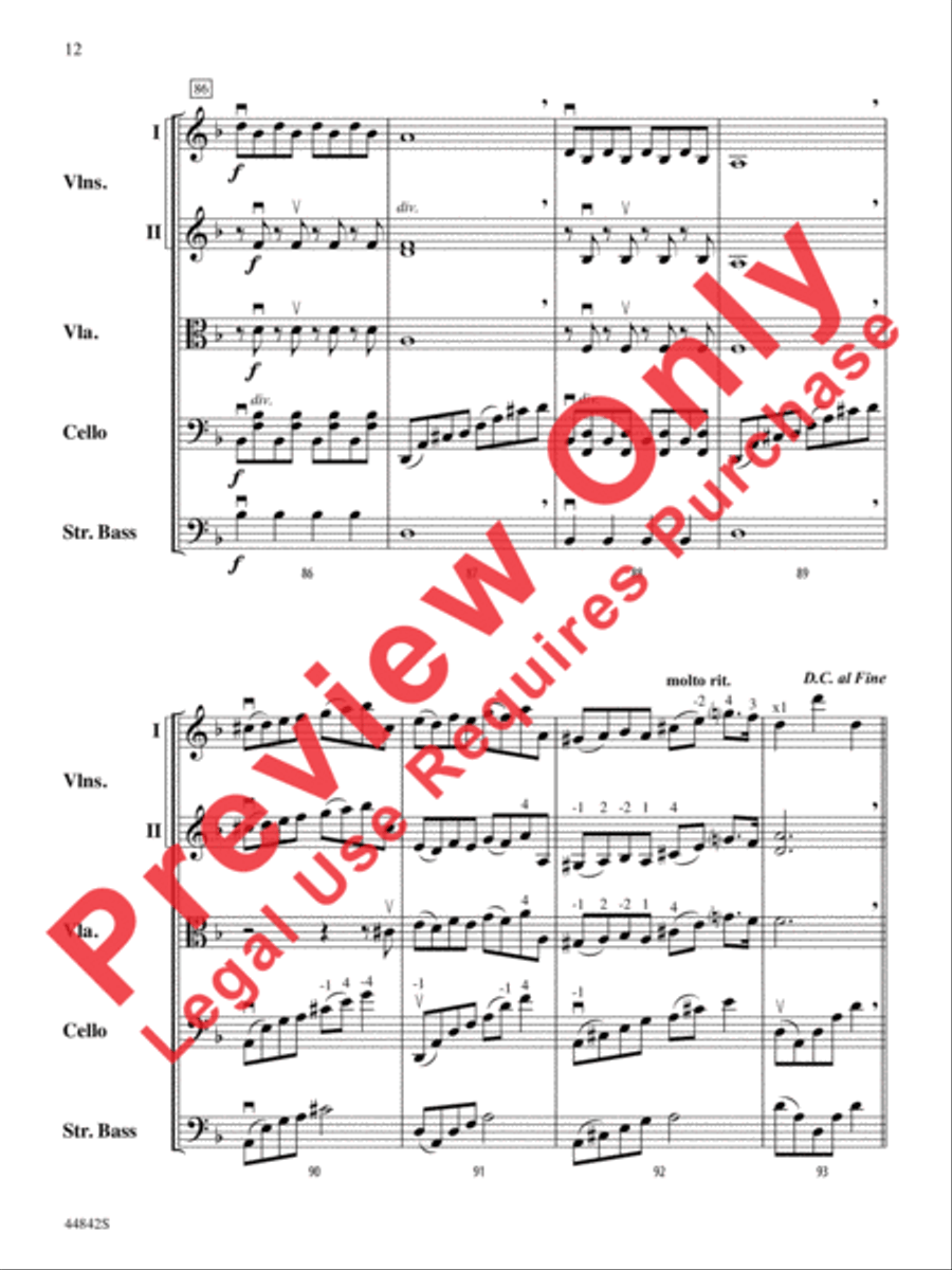Russian Fantasy Russian Fantasy String Orchestra scores gallery preview page 25