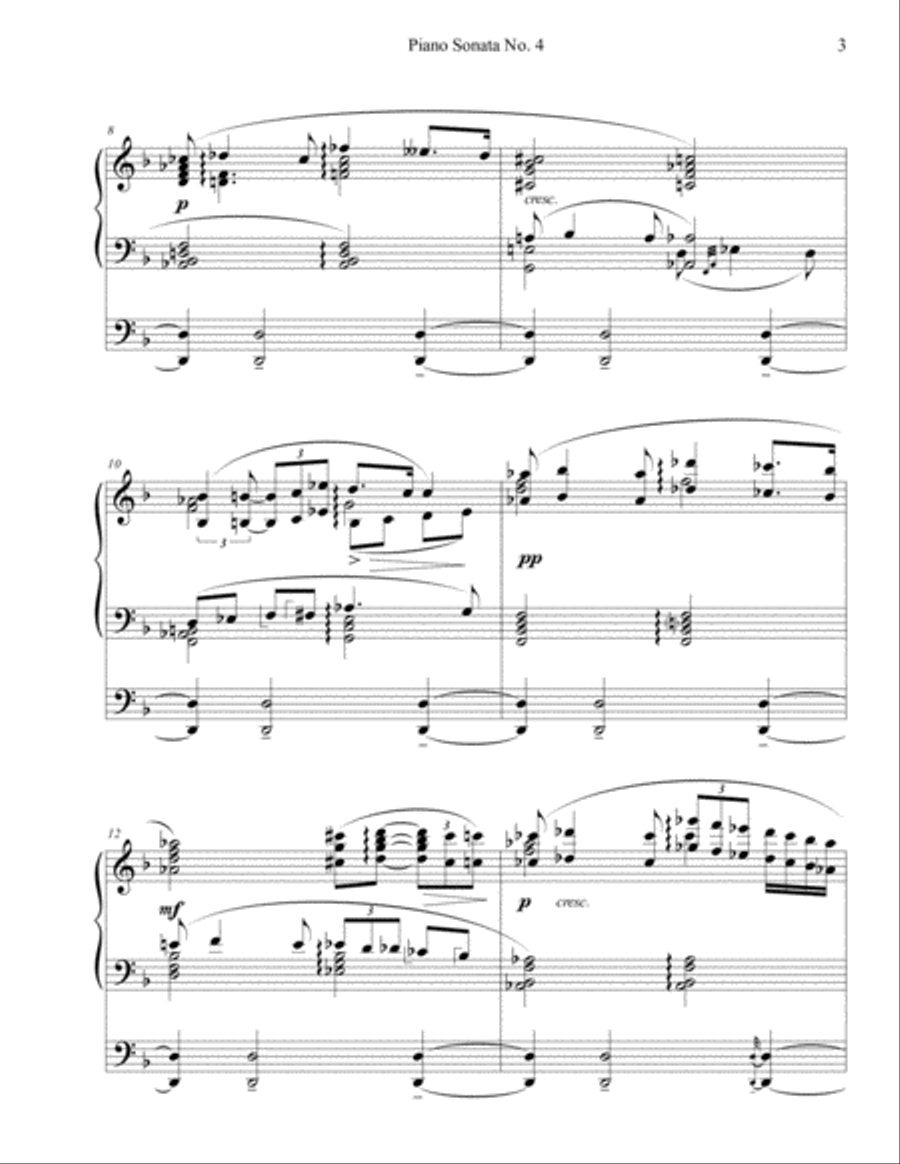 Piano Sonata No. 4 Piano Solo scores gallery preview page 3