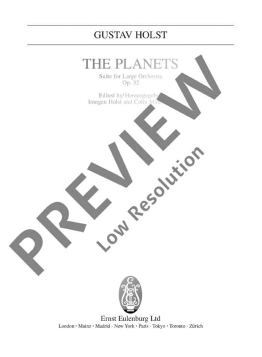 The Planets Orchestra scores gallery preview page 2