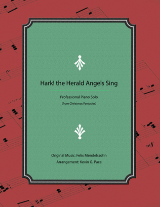 Book cover for Hark! the Herald Angels Sing - Advanced Christmas Piano Solo