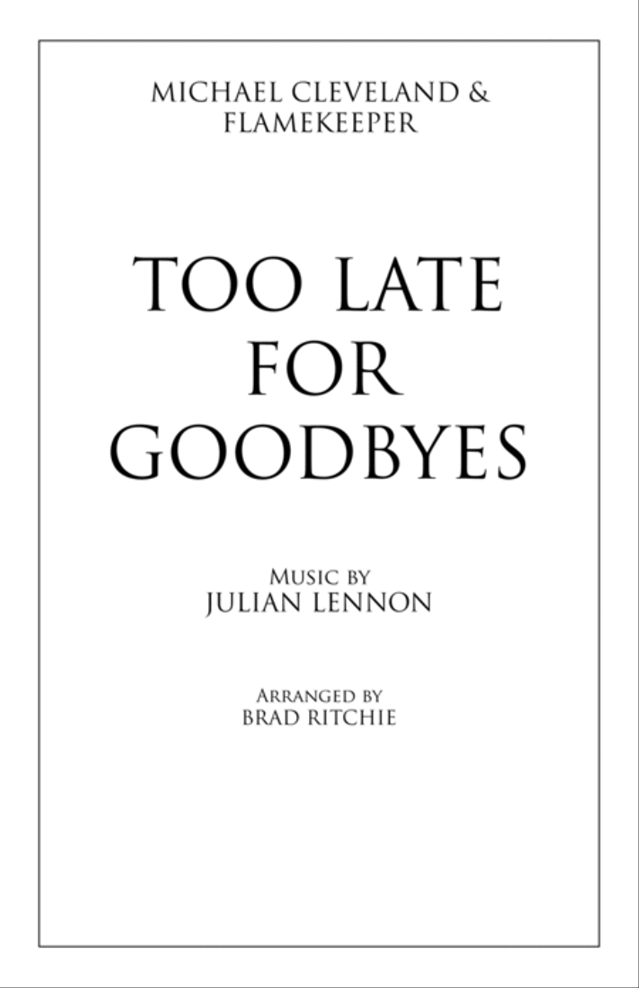 Too Late For Goodbyes Full Orchestra scores gallery preview page 3